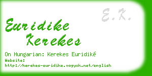 euridike kerekes business card