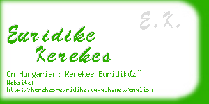 euridike kerekes business card